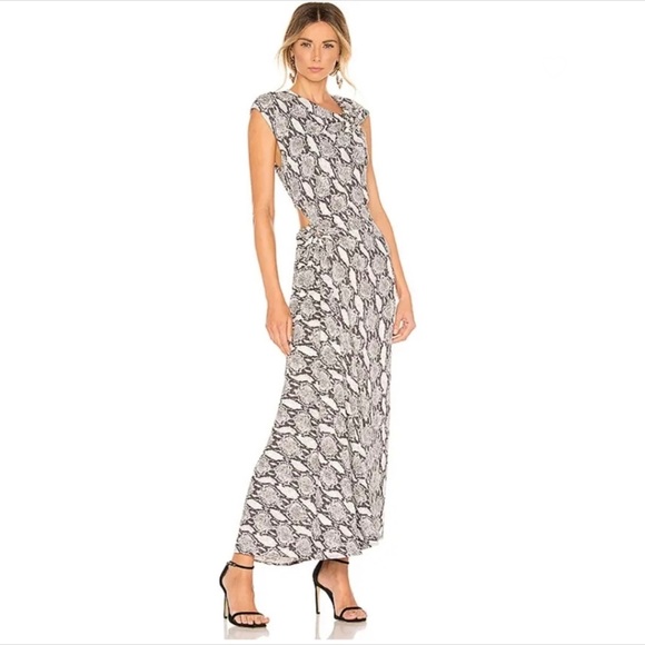 A.L.C. Python print cutout Beale maxi dress Sz 2 - Picture 1 of 5